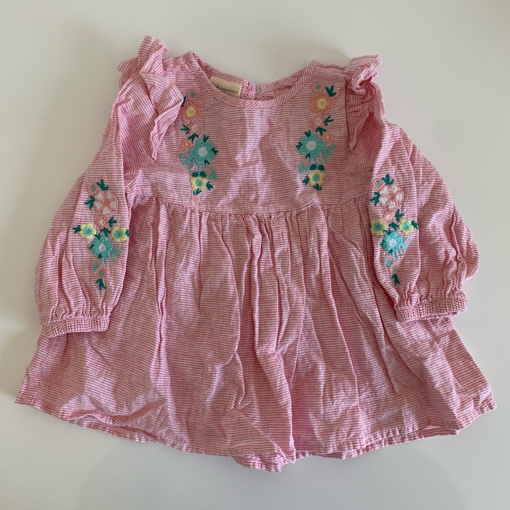 First impressions embroidered dress